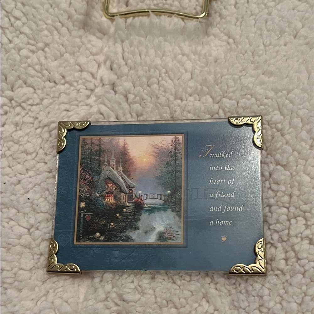 Thomas Kinkade Decorative Plaque with Gold Accents